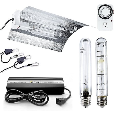 Ipower Grow Light Set includes 400 watt digital electronic ballast + Super HPS & MH Bulbs GLSETX400DHMWING20T